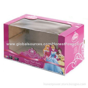 Custom Printing and Package Box with Transparent Window, Customized Designs and Sizes Accepted